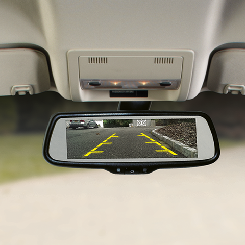 Voxx Mirror with 7.3" Wide Screen Monitor Built In